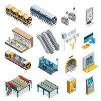 Underground Isometric Set vector