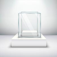 Empty Glass Showcase vector