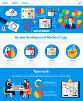 Scrum Agile Development Webpage Design  vector