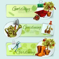 Gardening Banner Set vector