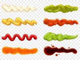 Collection Sauces Icons vector