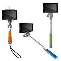 Monopods With Pnones For Selfie vector