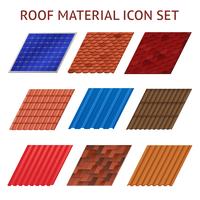 Conjunto de imágenes de casa techo azulejo vector