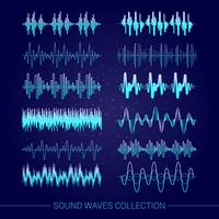 Sound Waves Collection  vector