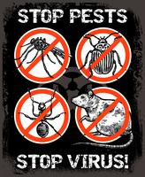 Sketch Pest Control Insect Poster vector