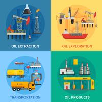 Oil Petrol Industry 2x2 Images vector