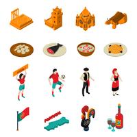  Portugal Icons Set  vector