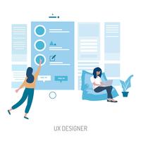 UX Designer Conceptual illustration Design vector