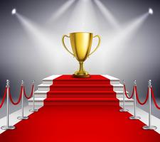 Red Carpet With Trophy vector