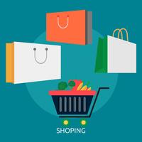 Shoping Conceptual illustration Design vector