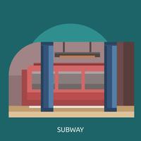 Metro Conceptual Ilustración Diseño vector