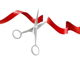Scissors And Ribbon Realistic Illustration  vector