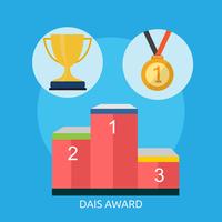 Dais Award Conceptual illustration Design vector