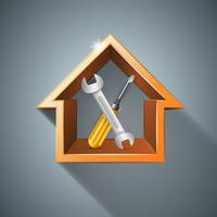 Wrench, screw, repair, house, home icon. Business infographic. vector