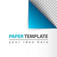 Paper twirl template for you idea vector