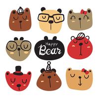 bear character vector design