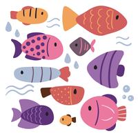 fish character vector design