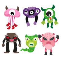 monster character collection design vector