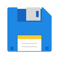 Floppy Flat Multi color icon vector