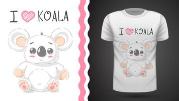 Koala linda - idea para imprimir camiseta.