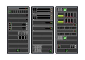 Set of computer server vector