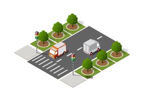 Highway city street road vector