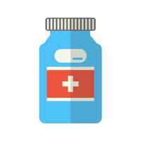 Icono de medicina plana multi color vector