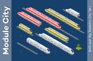 Transporte isométrico 3D vector