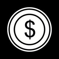 Dollars Coin Icon Design vector