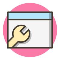 Browser Settings Icon Design vector