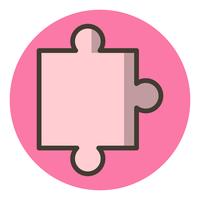 pieza de puzzle icono de diseño vector