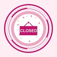 Closed Sign Icon Design vector