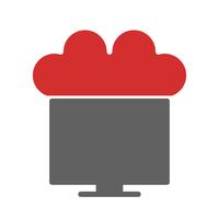 Connected to Cloud Icon Design vector