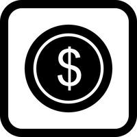 Dollars Coin Icon Design vector