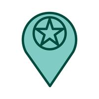 Starred Location Icon Design vector