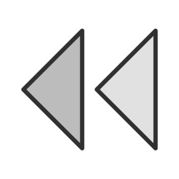  Backward Arrows Icon Design vector