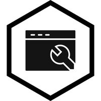 Browser Settings Icon Design vector