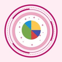 Diseño de iconos de gráfico circular vector