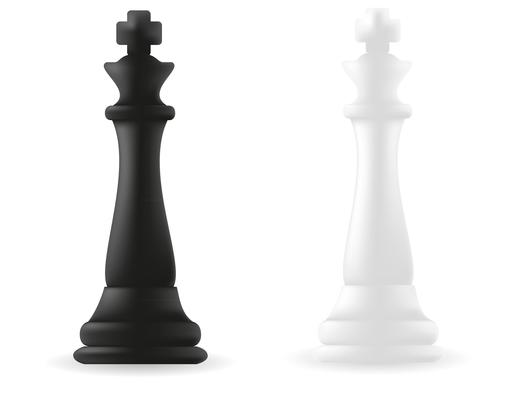 king chess piece black and white
