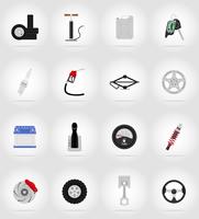 car equipment flat icons vector illustration