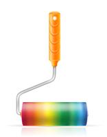 art creative paint roller brush concept vector illustration