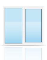 plastic transparent window view indoors vector illustration