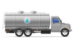 camión de carga con tanque para el transporte de líquidos ilustración vectorial vector