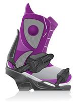 boot and binding for snowboarding vector illustration
