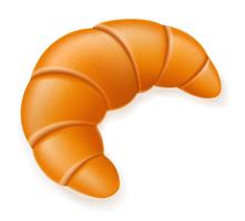 crispy croissant vector illustration