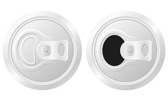 closed and open can of beer vector illustration