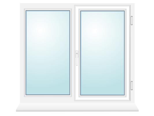 closed plastic glass window vector illustration
