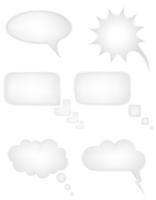 set icons speech bubbles dreams vector illustration