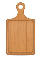 wooden cutting board vector illustration