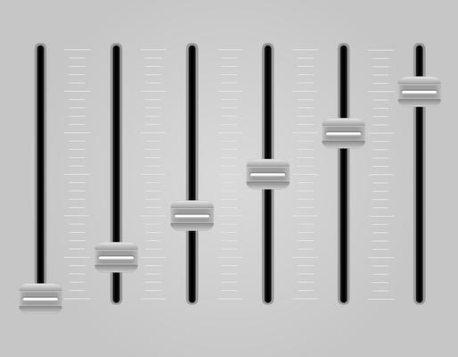 panel console sound mixer vector illustration
